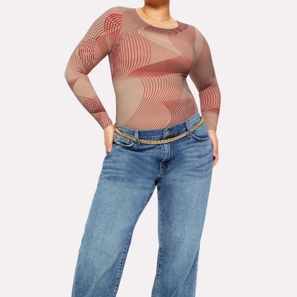 NWT! Yitty By Fabletics Nearly Naked Shapewear Longsleeve Body Brown Size 1X/2X - Picture 4 of 15